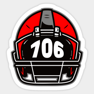 Retro Football Helmet 706 Area Code Athens Georgia Football Sticker